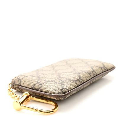 Gucci GG Supreme Monogram Selleria Key Case Beige Ebony Cocoa 4 of 7