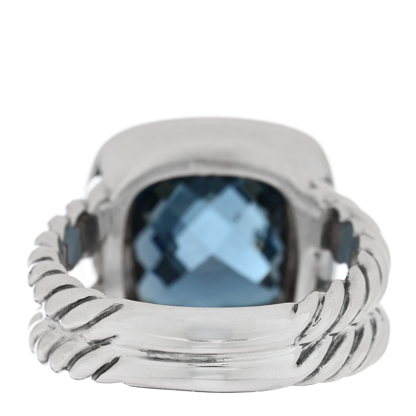 Sterling Silver Diamond Hampton Blue Topaz 11mm Albion Ring 54 7