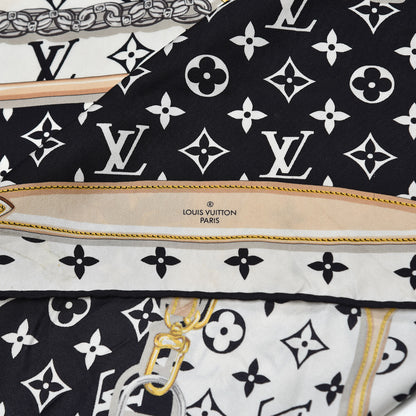 Louis Vuitton Silk Monogram Confidential Square Scarf Black 5 of 10