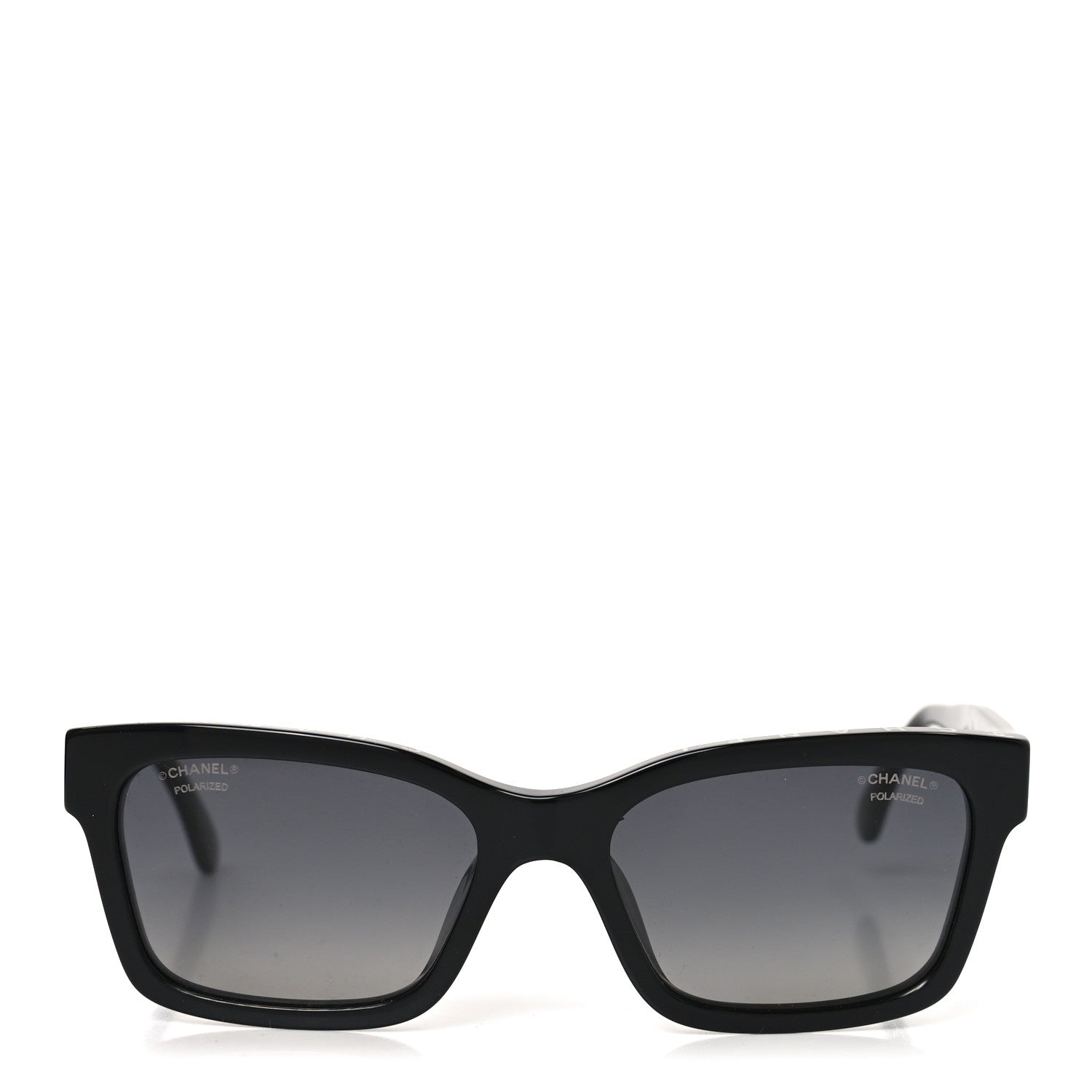 Chanel Acetate Polarized Square Sunglasses 5417-A Black 2 of 8
