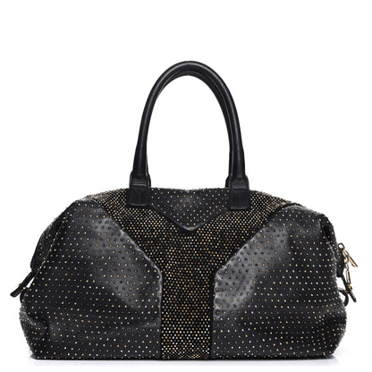 Saint Laurent Calfskin Rock Studded Easy Sac Black 1 of 17