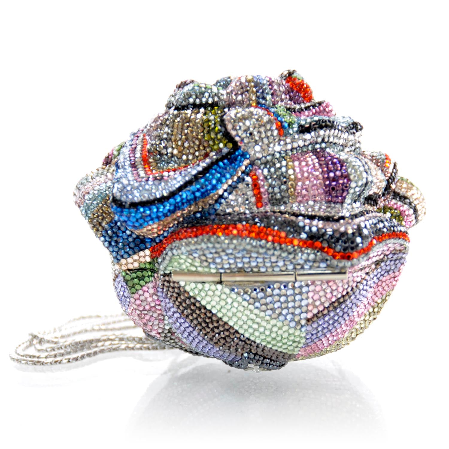 Judith Leiber Swarovski Crystal Rose Minaudiere 3 of 6