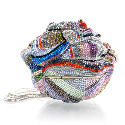 Judith Leiber Swarovski Crystal Rose Minaudiere 3 of 6