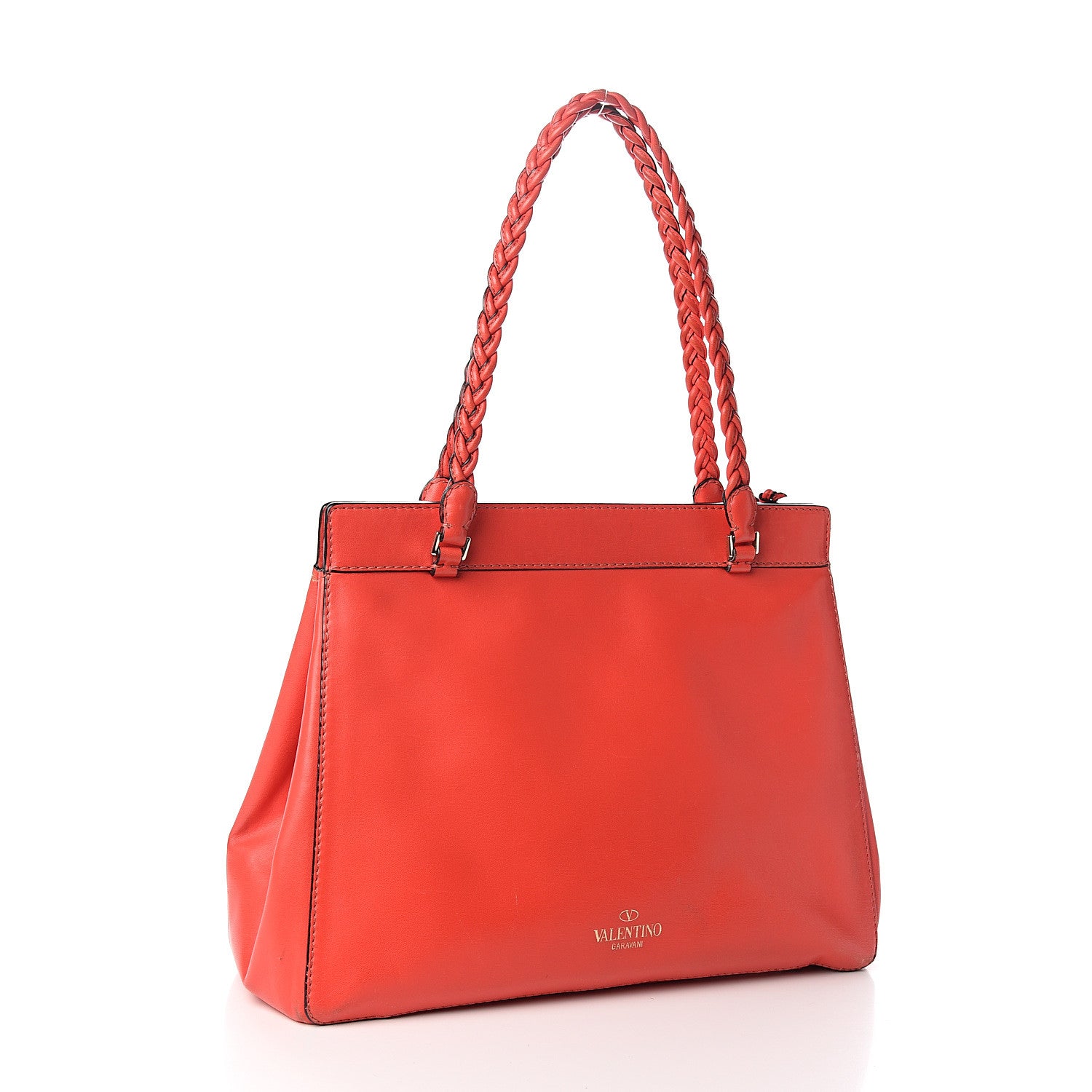 Valentino Garavani Vitello Lace Demetra Satchel Coral 2 of 10