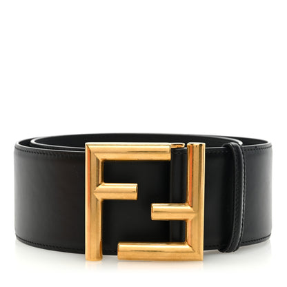 Fendi Vitello Grace FF Buckle Belt 80 32 Black 1 of 4