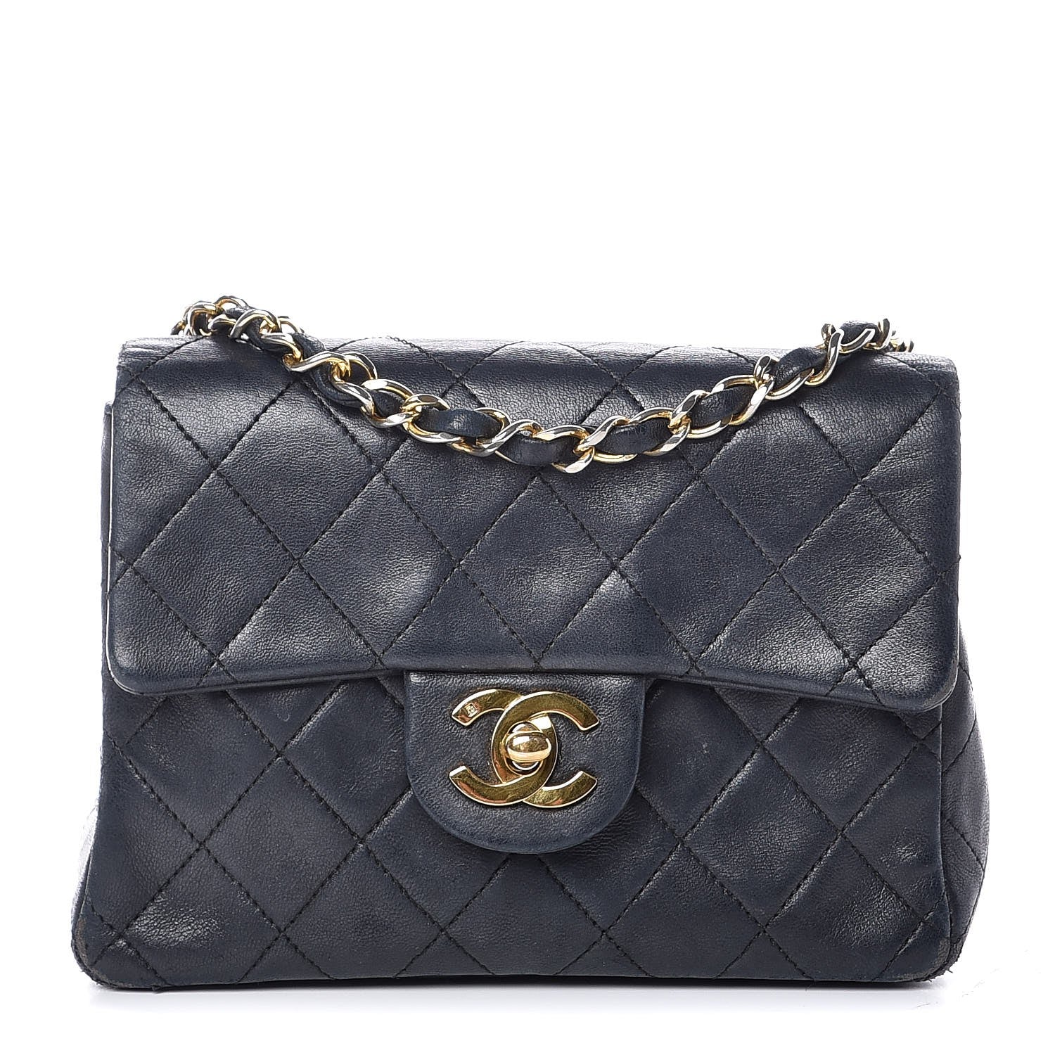 Chanel Lambskin Quilted Mini Square Flap Black 1 of 13