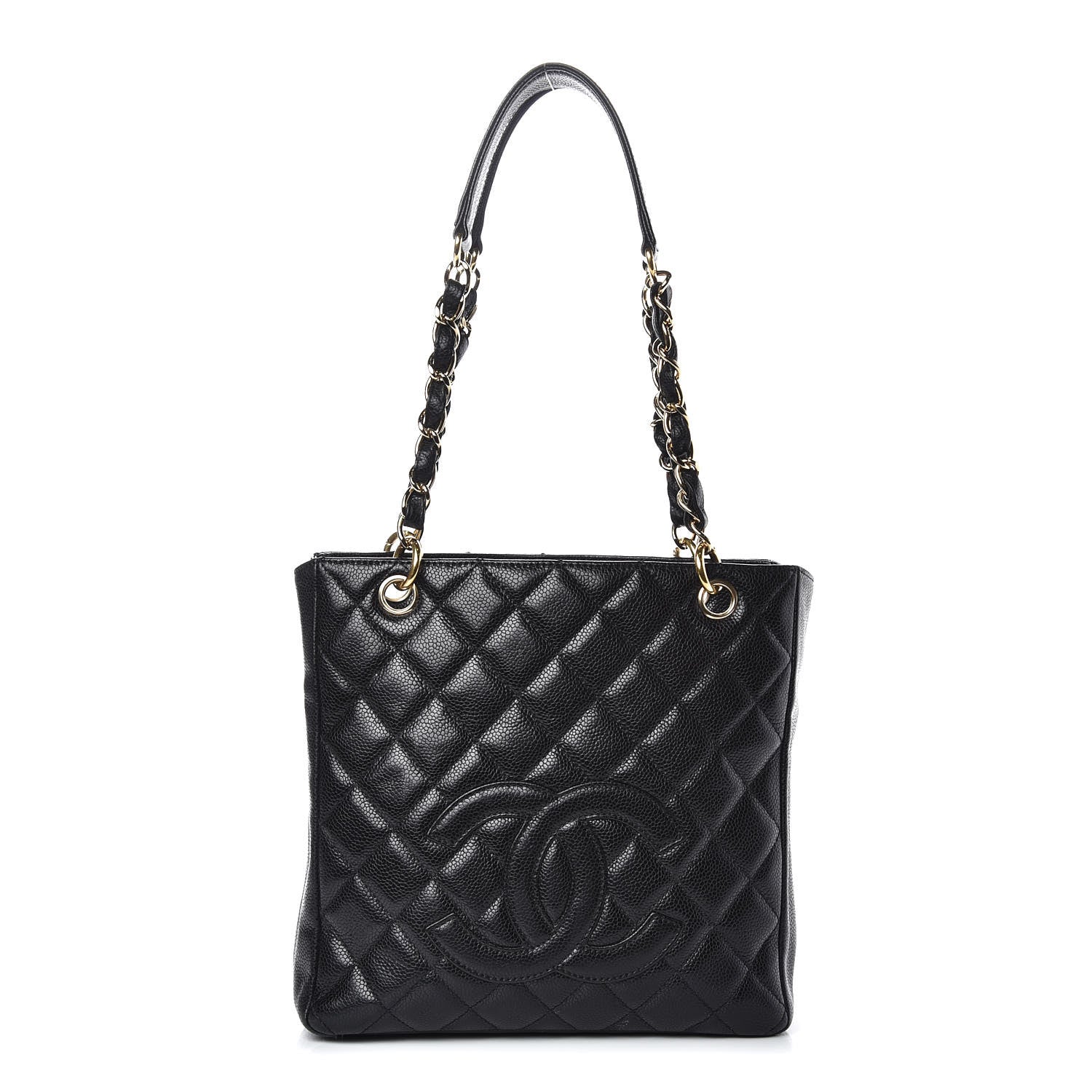 Chanel Caviar Quilted Petit Shopping Tote PST Black 1 of 15