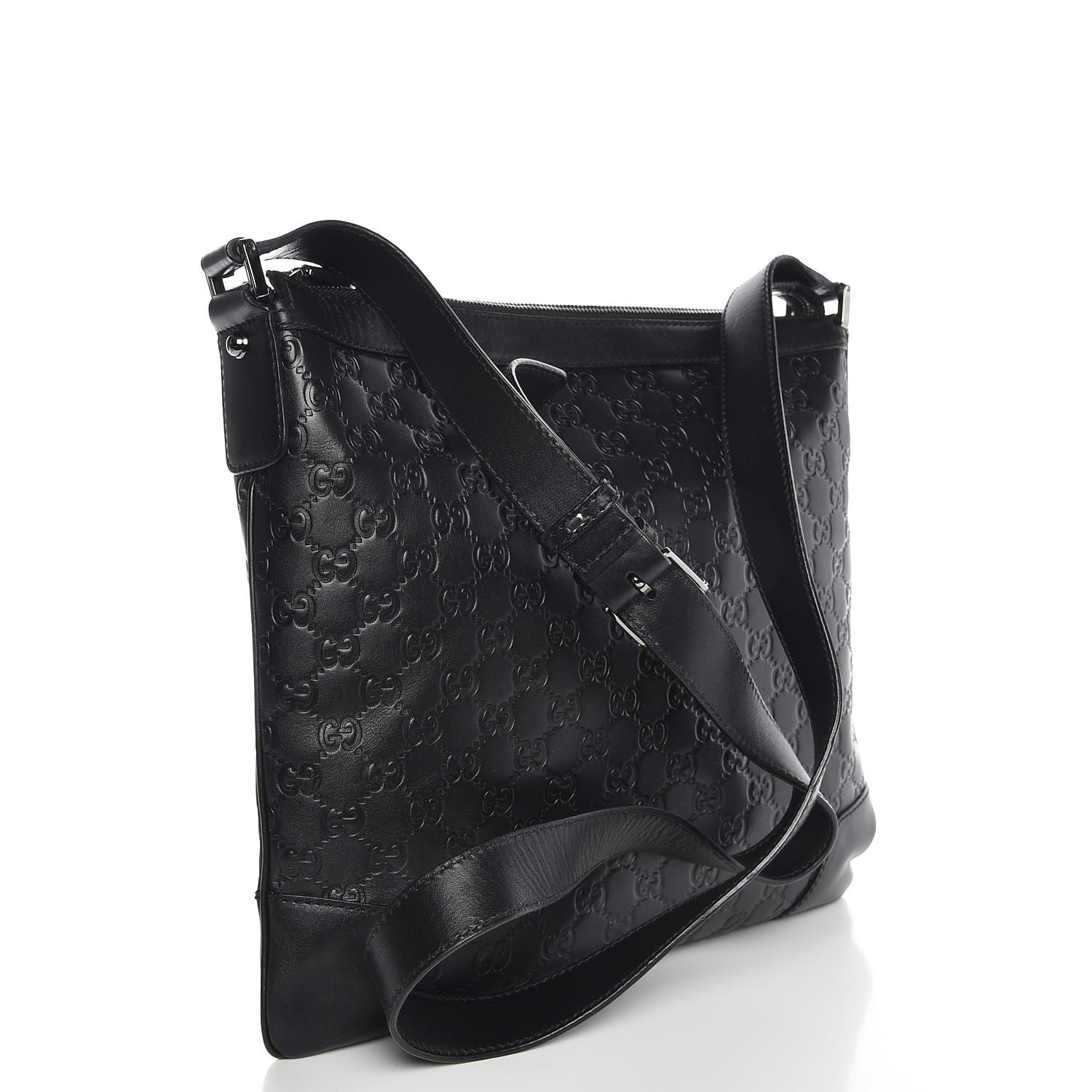 Gucci Guccissima GG Messenger Bag Black 3 of 7