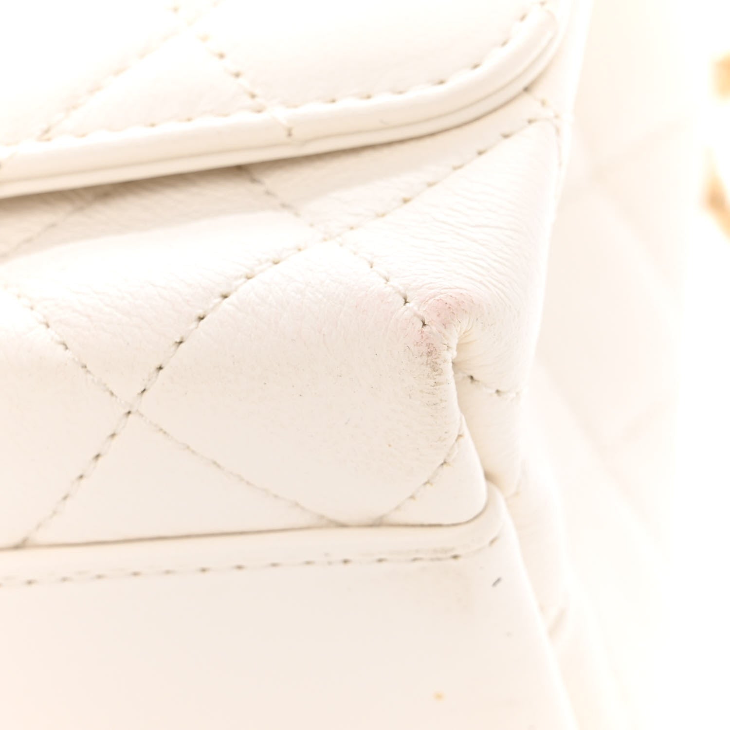 Chanel Lambskin Quilted La Parisienne Top Handle Flap White 14 of 14