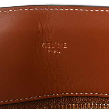 Celine Maillon Triomphe Canvas Calfskin Small Vertical Cabas Navy Tan 6 of 9