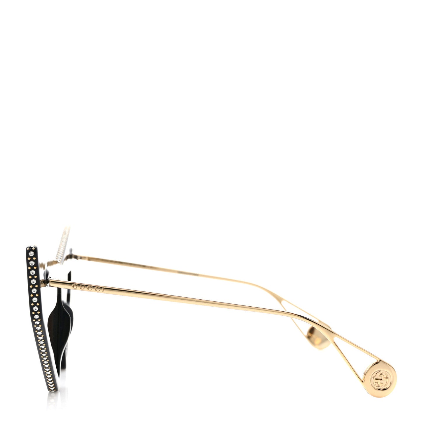 Acetate Crystal Geometric Sunglasses GG0430S Black