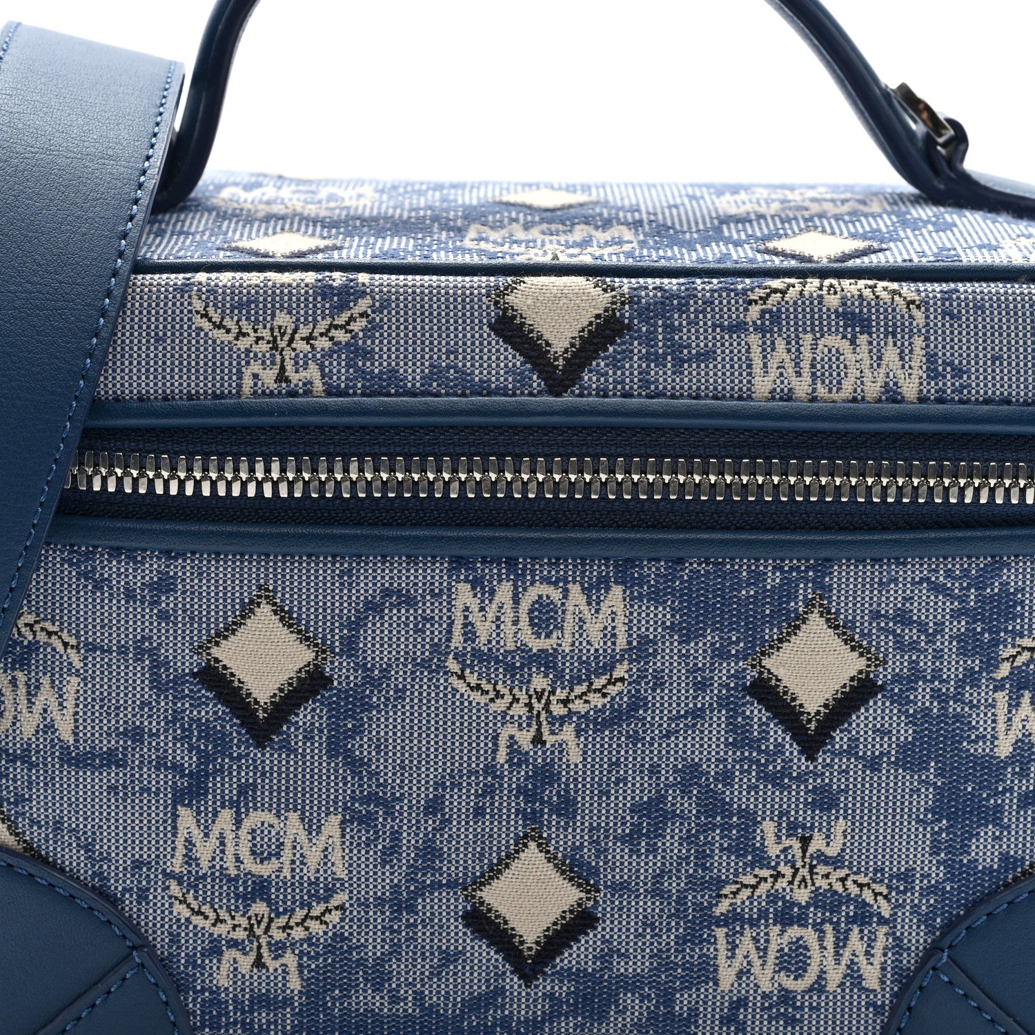 MCM Vintage Jacquard Monogram Rockstar Small Vanity Crossbody Bag