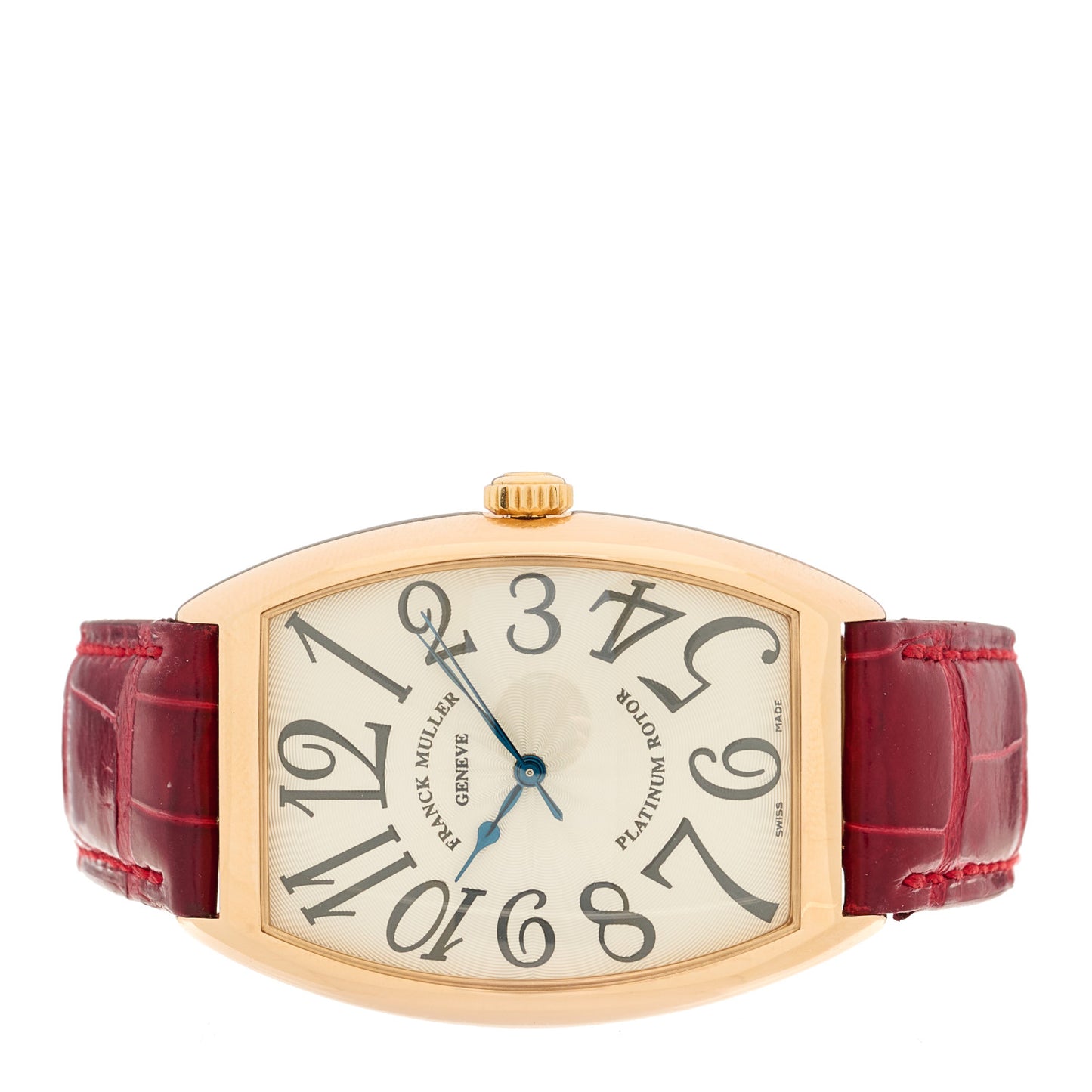 18K Yellow Gold Alligator 34mm Cintree Curvex Automatic Watch 6850SC