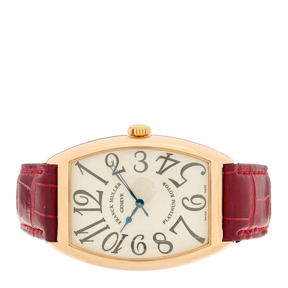 Franck Muller 18K Yellow Gold Alligator 34mm Cintree Curvex Automatic Watch 6850SC 2 of 4