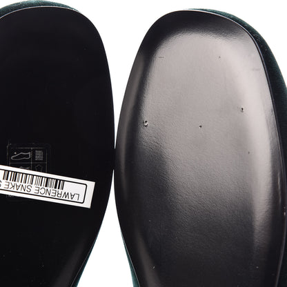 Gucci Velvet Crystal Embellished Womens Lawrence Slippers 38 Verde 6 of 9