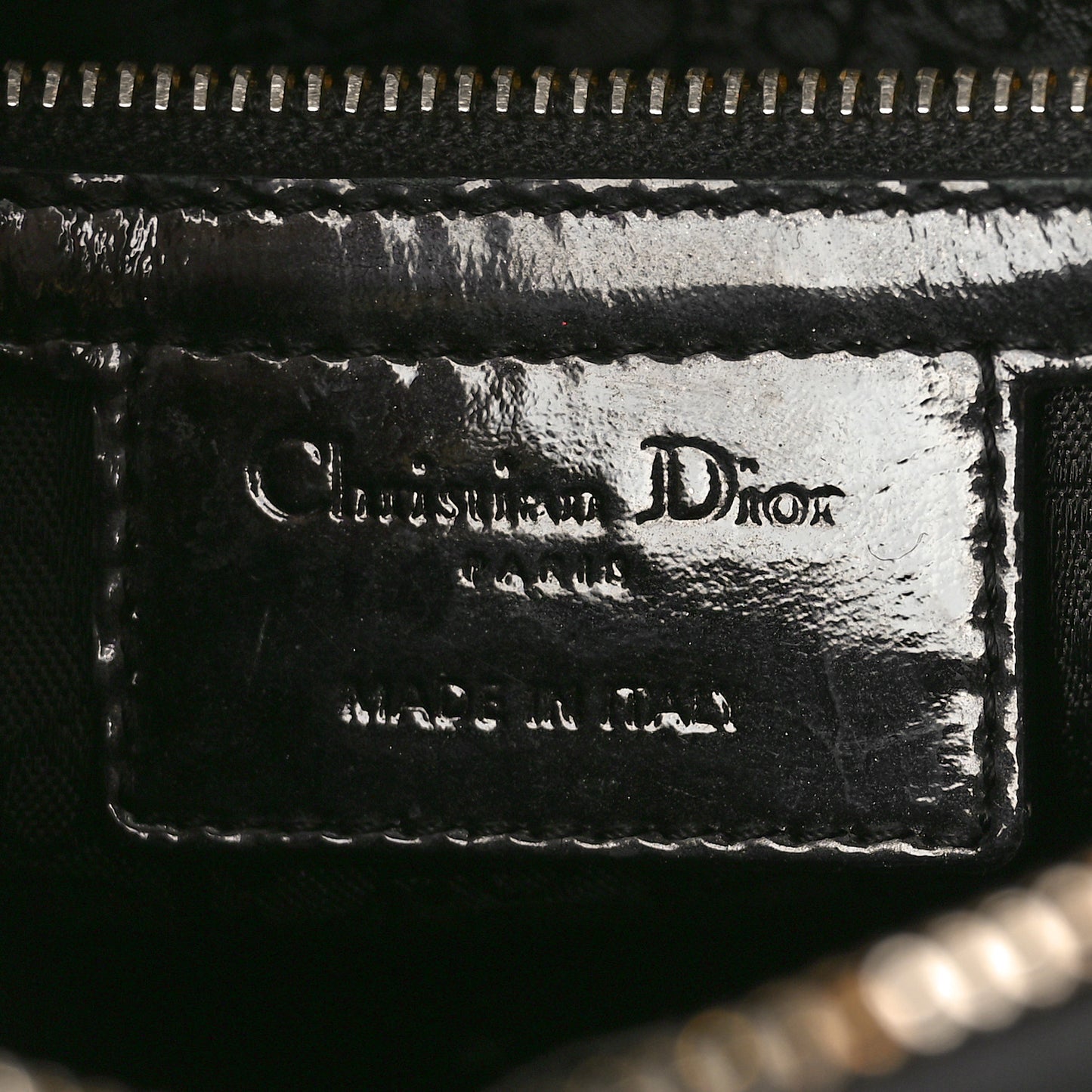 Patent Cannage Medium Lady Dior Black