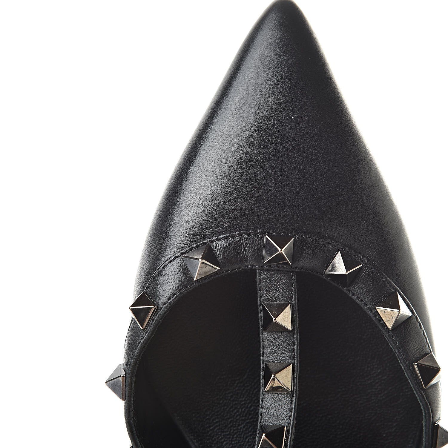 Valentino Garavani Nappa Rockstud Ankle Strap Low Heel Pumps 39 Black 11 of 13