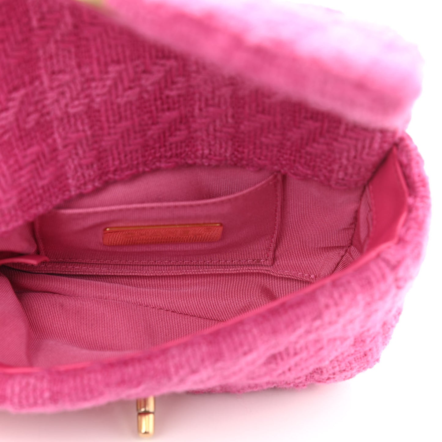 Tweed Quilted Chanel 19 Waist Bag Pink
