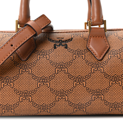 MCM Lauretos Nappa Mini Ella Boston Bag Cognac 8 of 10