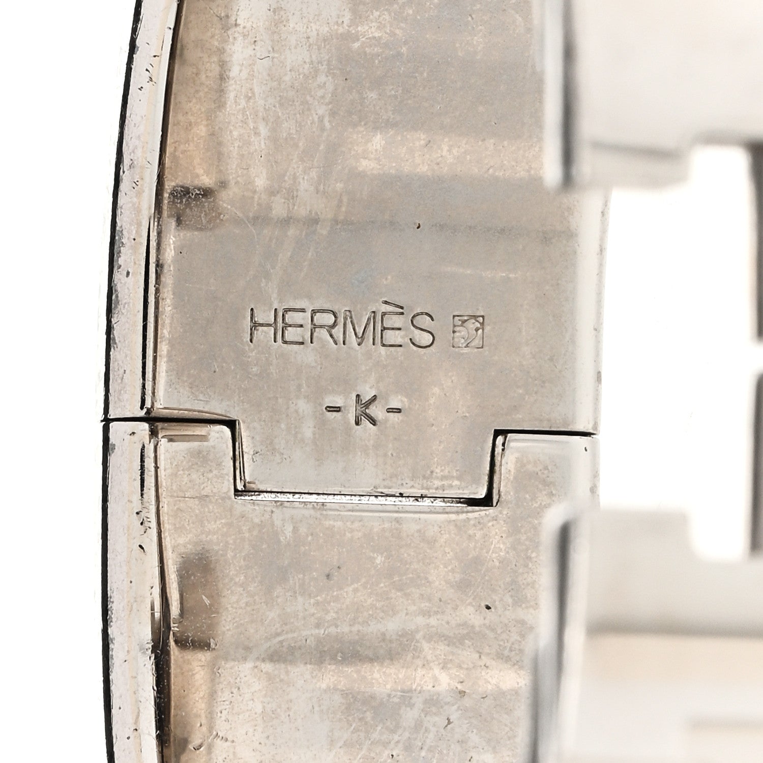 Hermes Enamel Wide Clic Clac H Bracelet GM Cachou 4 of 5