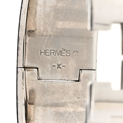 Hermes Enamel Wide Clic Clac H Bracelet GM Cachou 4 of 5