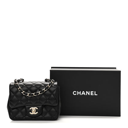 Chanel Lambskin Quilted Mini Square Flap Black 11 of 11