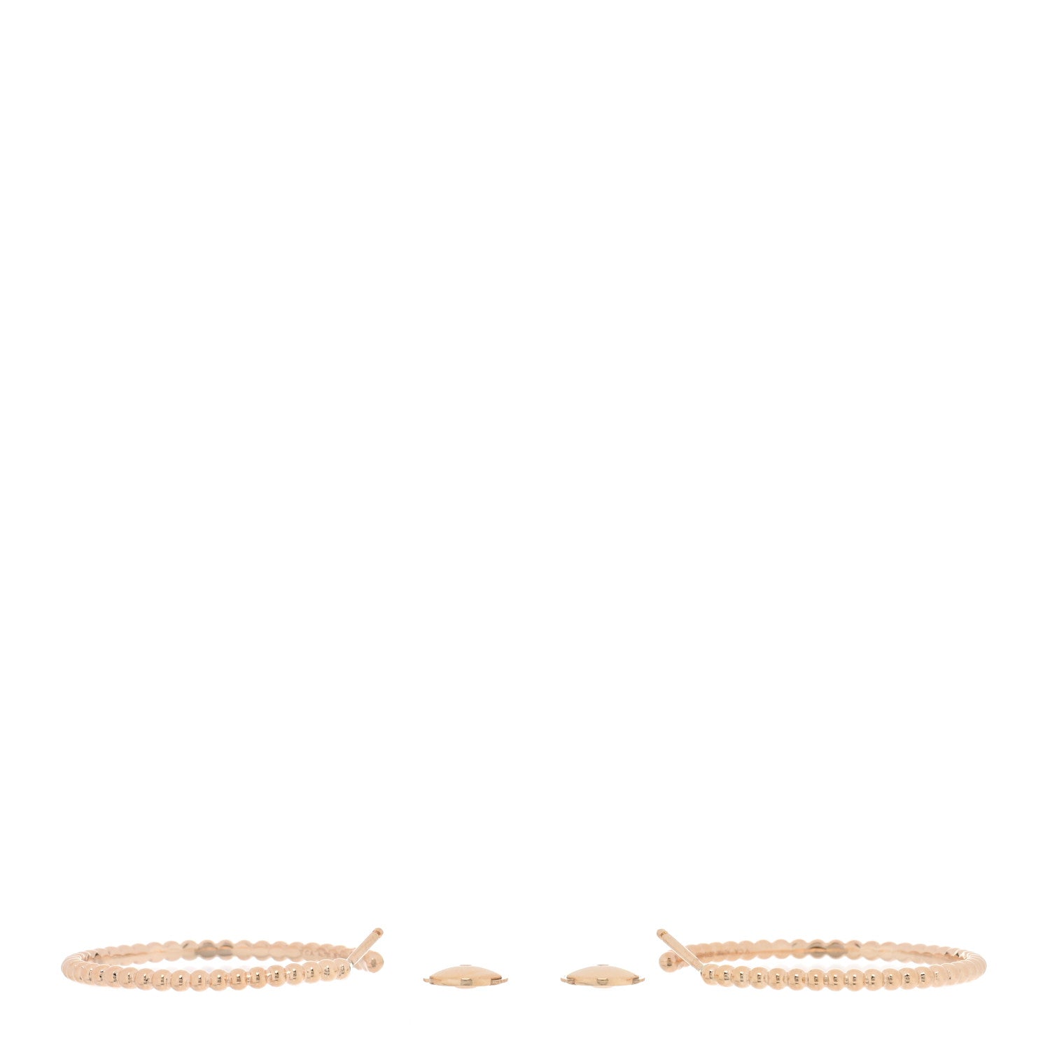 Van Cleef & Arpels 18K Rose Gold Small Perlee Hoop Earrings 3 of 5