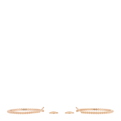 Van Cleef & Arpels 18K Rose Gold Small Perlee Hoop Earrings 3 of 5