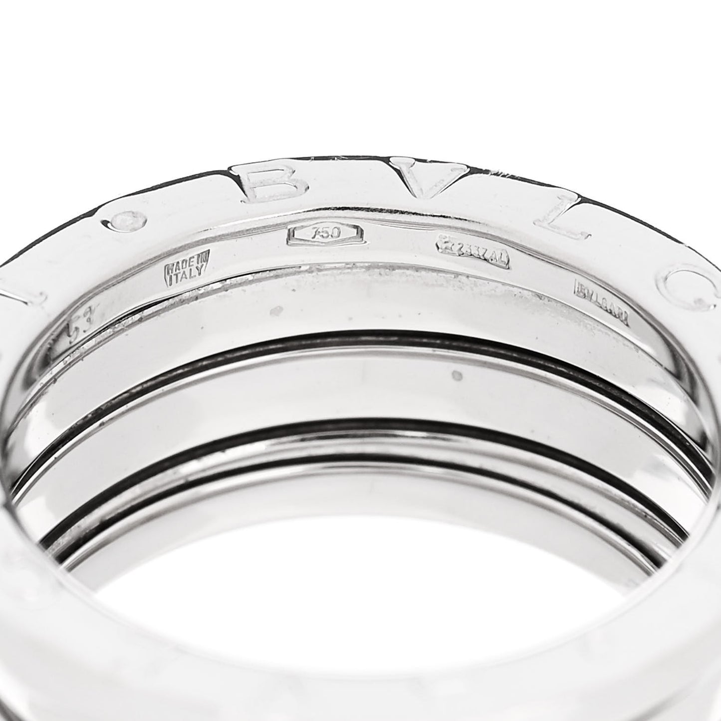 18K White Gold B.Zero1 Three-Band Ring 53 6.25