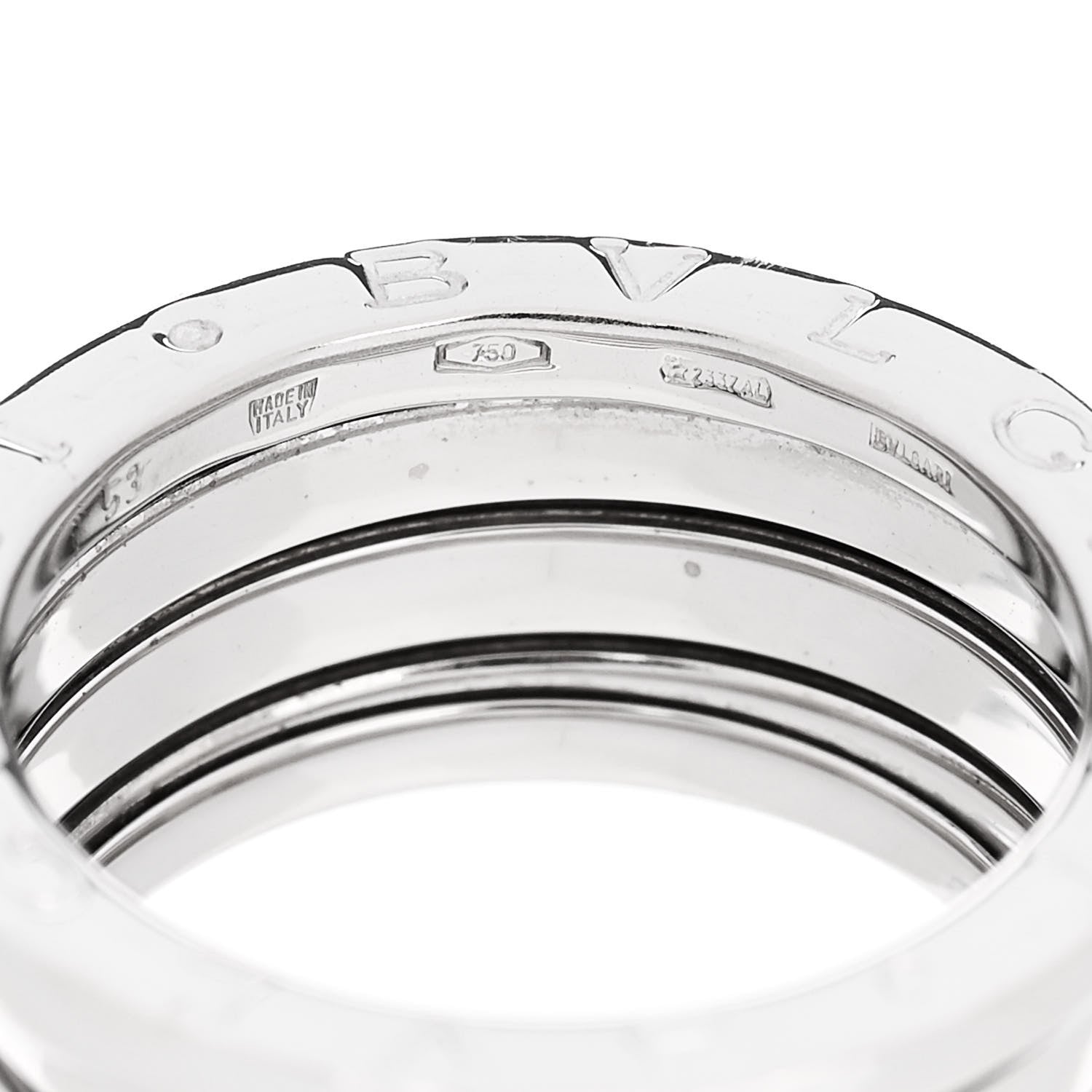 Bulgari 18K White Gold B.Zero1 Three-Band Ring 53 6.25 4 of 4