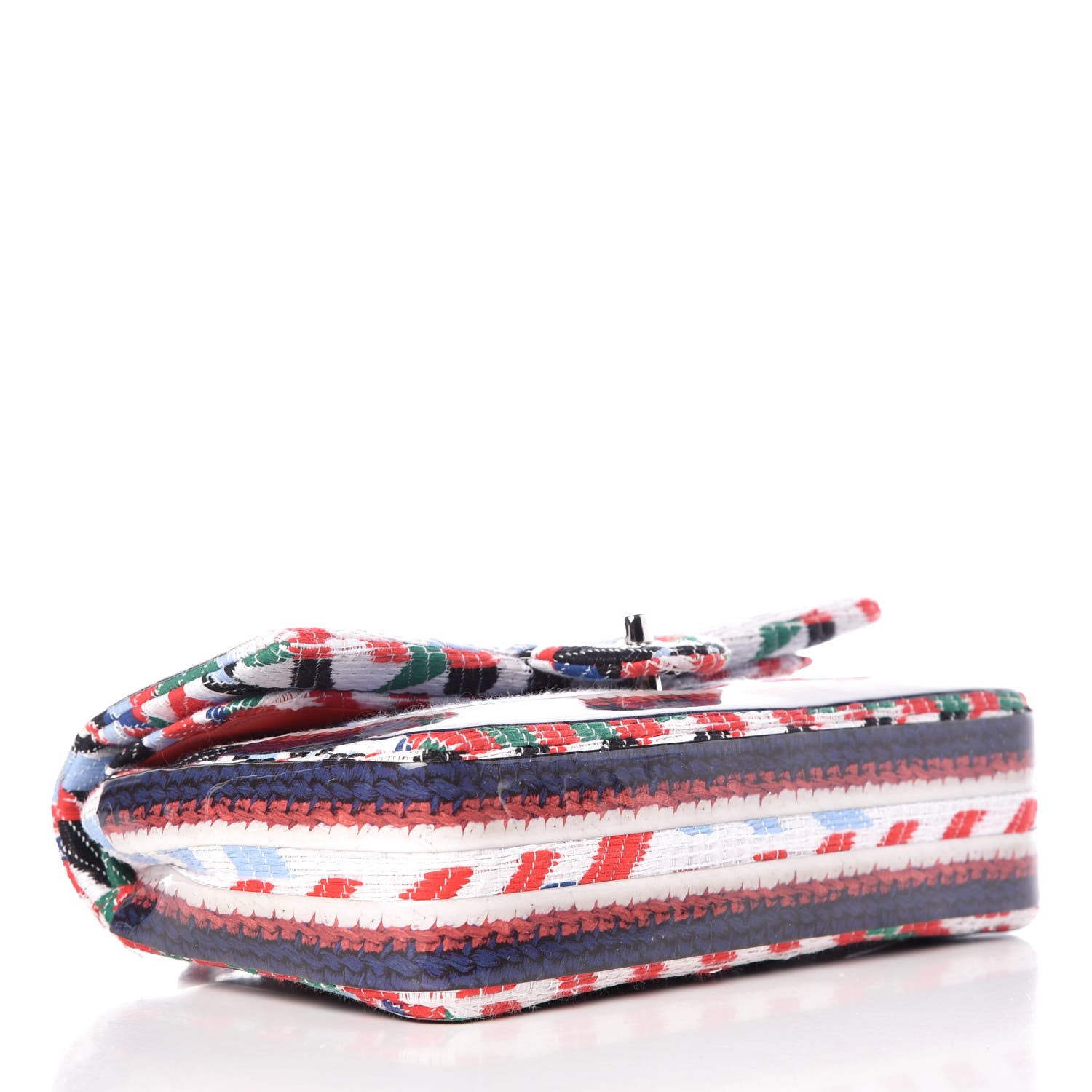 Chanel Tweed Silicone Embroidered Medium Double Flap Multicolor 4 of 10