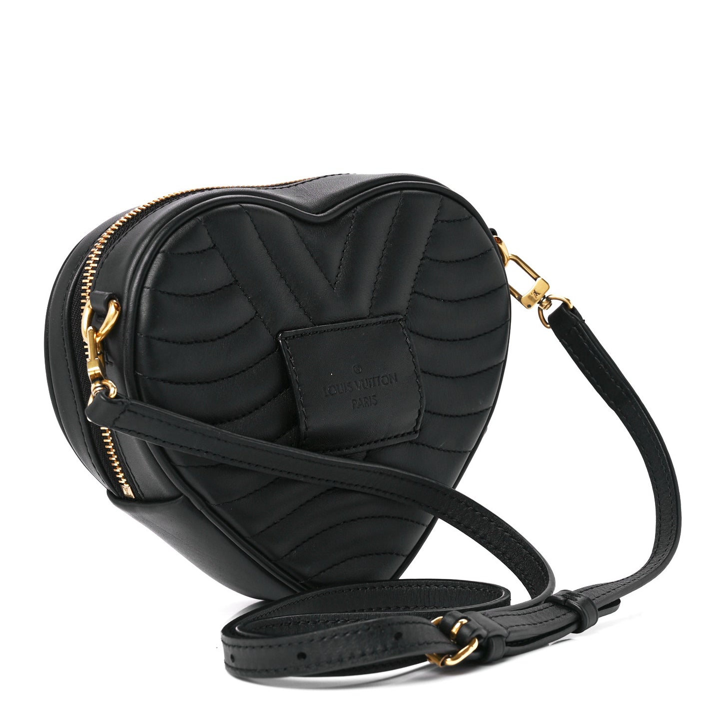 Calfskin New Wave Heart Bag Black