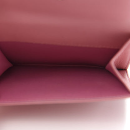 Chanel Lambskin Embossed Camellia French Wallet Pink 6 of 10