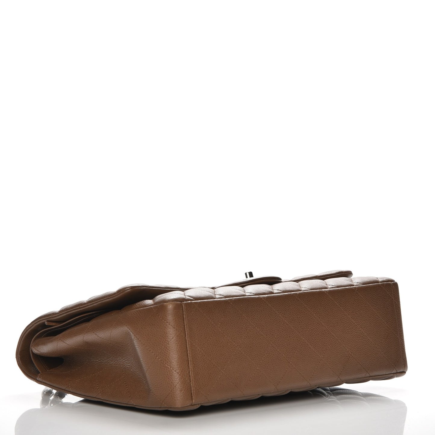 Caviar Quilted Maxi Double Flap Brown