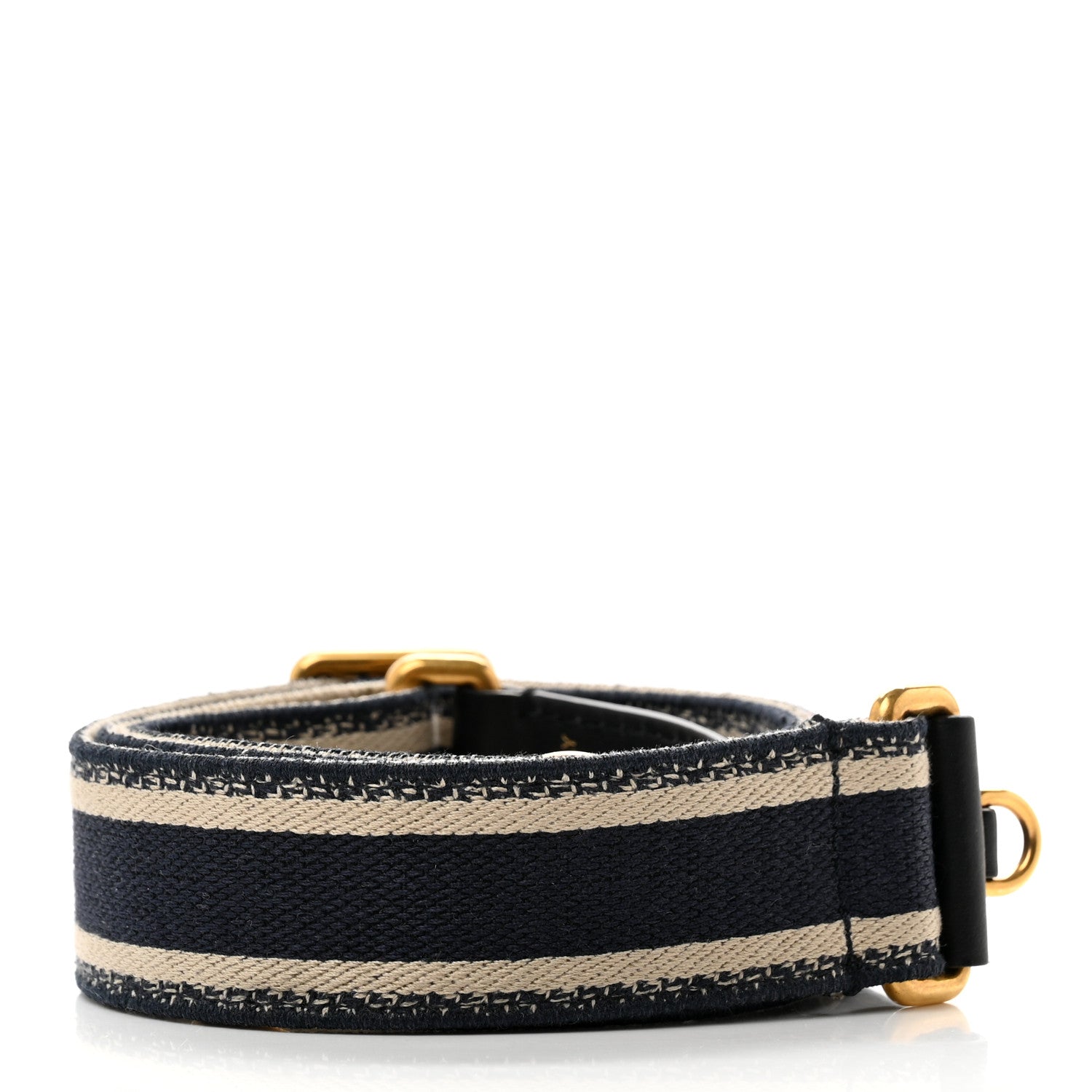 Christian Dior Canvas Embroidered Shoulder Strap Blue 2 of 3