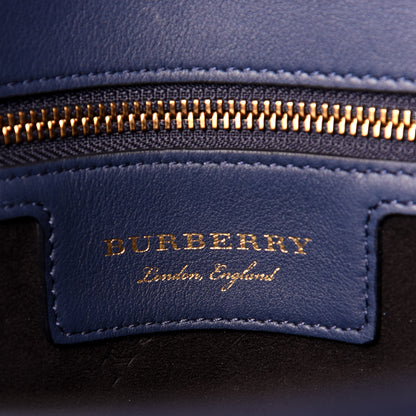Burberry Trench Calfskin Medium DK88 Top Handle Bag Ink Blue 7 of 9