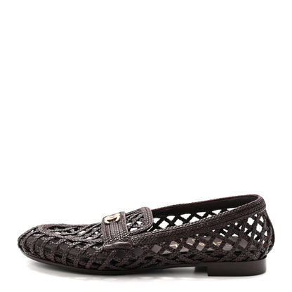Chanel Braided Lambskin CC Mocassin Loafers 39 Burgundy 1 of 8
