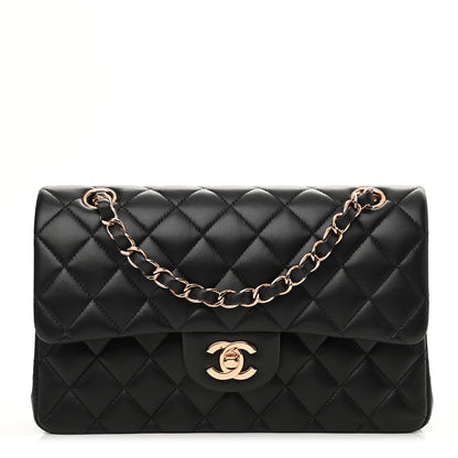 Chanel Lambskin Quilted Small Double Flap Black 1 of 14