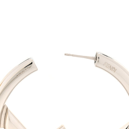 Fendi Metal FF Hoop Earrings Gold Silver 4 of 5