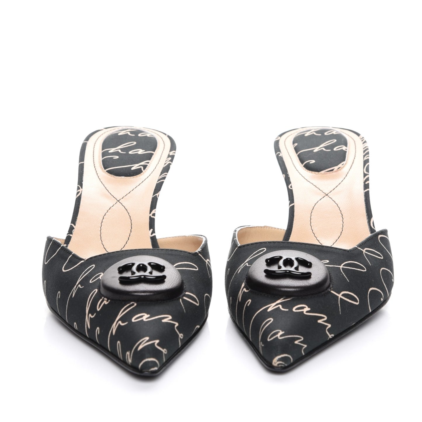 Toile Printed CC Mules 39.5 Black