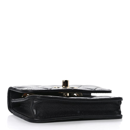 Chanel Lambskin Quilted Trendy CC Card Holder On Chain Black 3 of 10