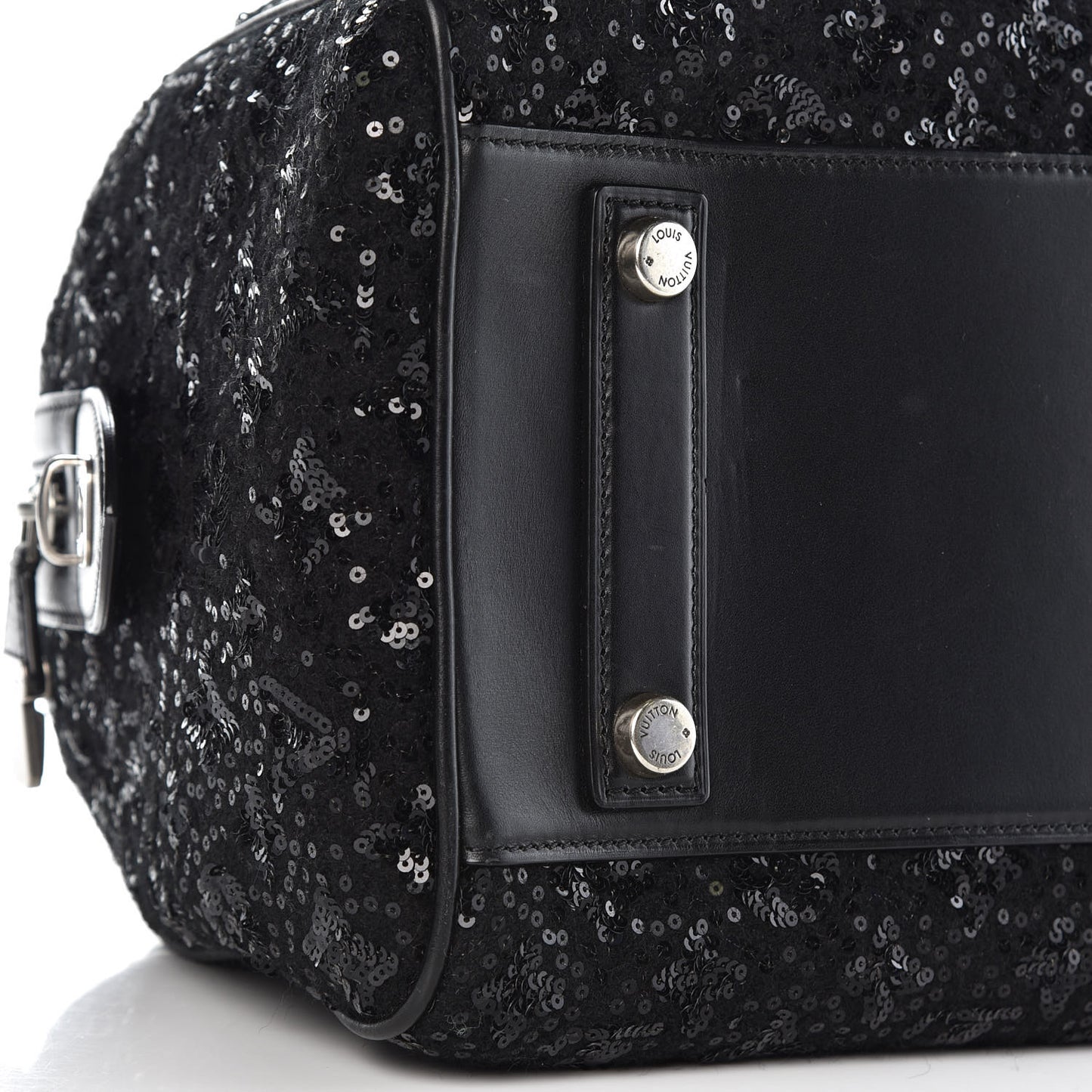 Sequin Monogram Sunshine Express Speedy Black