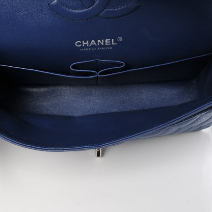 Chanel Caviar Quilted Medium Double Flap Dark Blue 6 of 8
