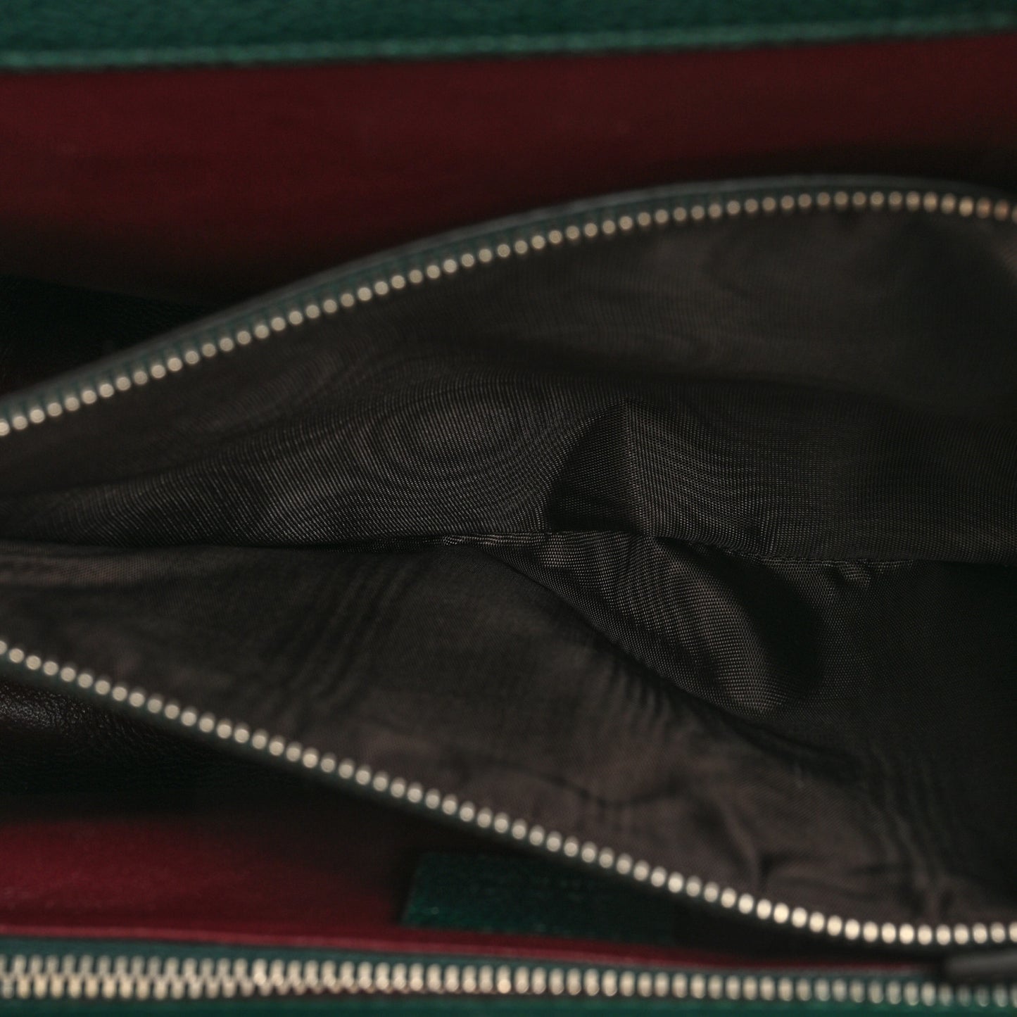 Grainy Calfskin Small Zumi Top Handle Bag Vintage Green