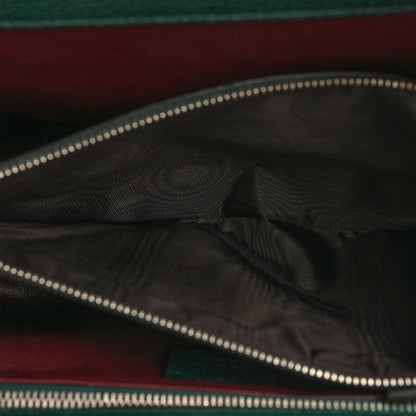 Gucci Grainy Calfskin Small Zumi Top Handle Bag Vintage Green 6 of 17