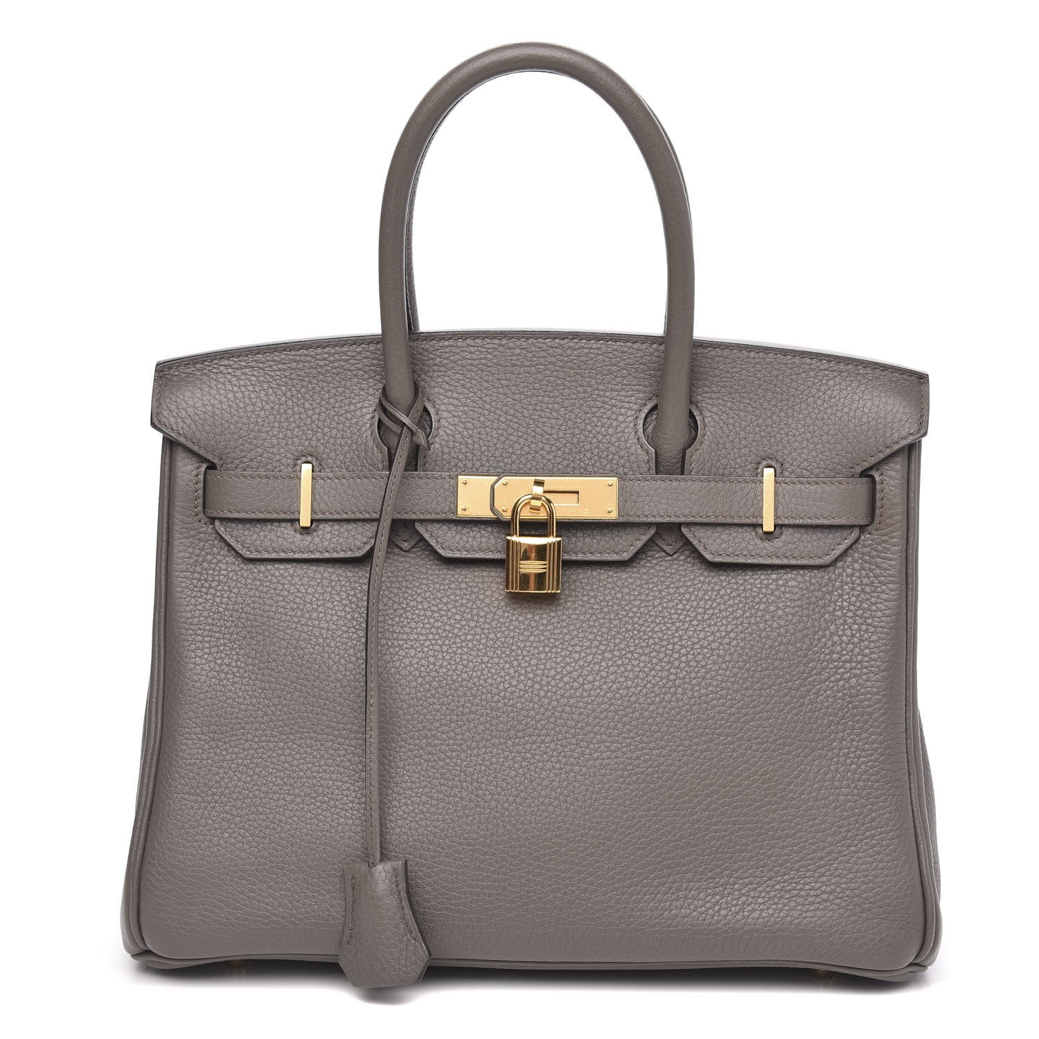 Hermes Taurillon Clemence Birkin 30 Etain 1 of 10