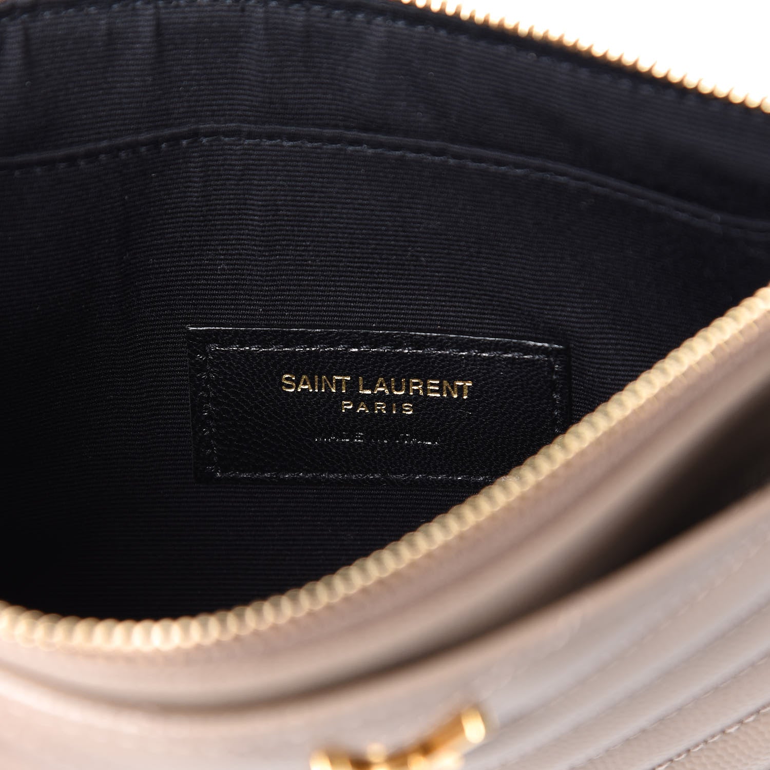 Saint Laurent Grain De Poudre Chevron Monogram Bill Pouch Rose Poudre 8 of 10