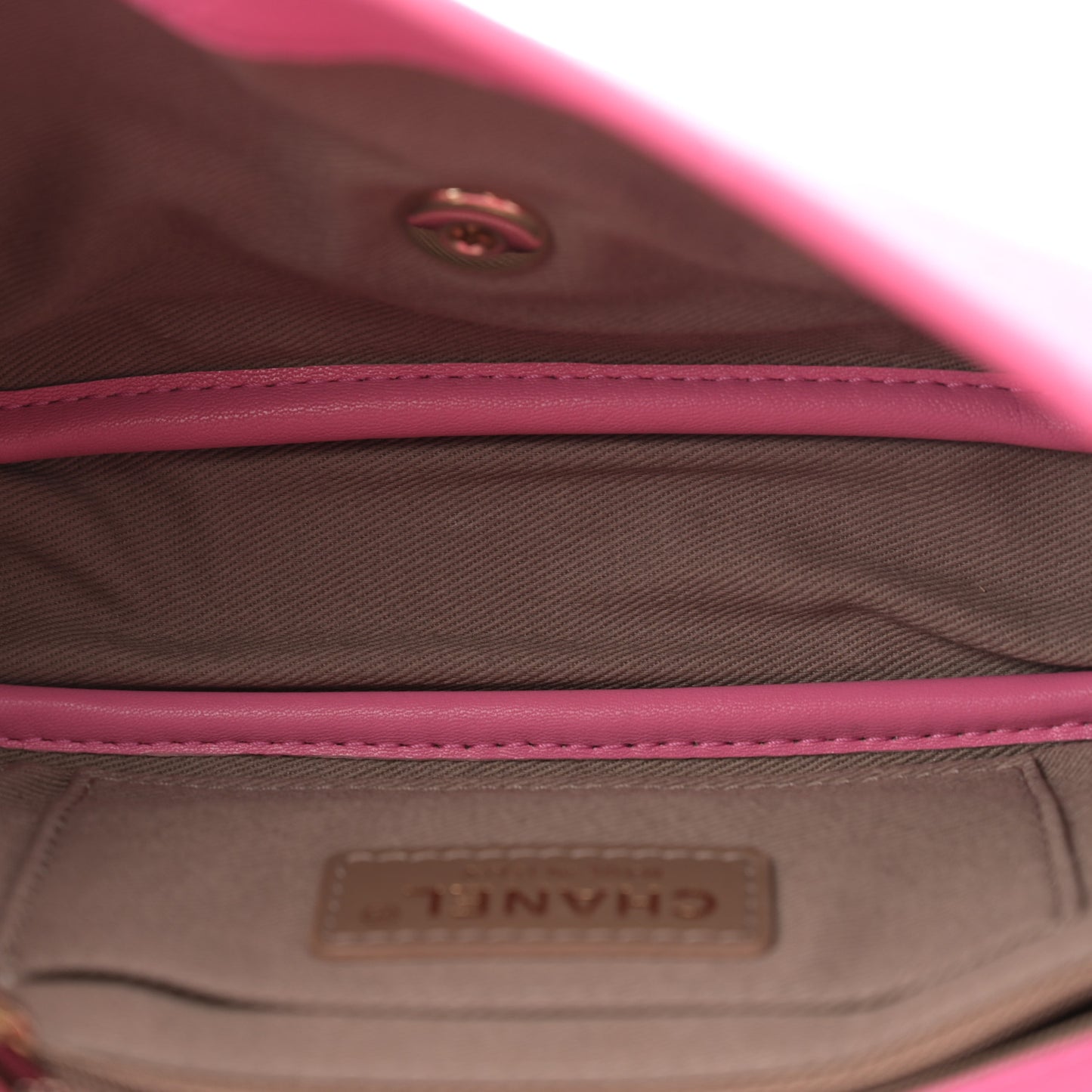 Goatskin Stitched Casual Trip Single Flap Pink