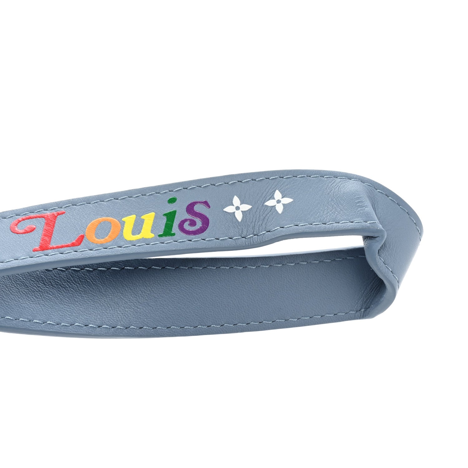 Louis Vuitton Embroidered Monogram Denim New Wave Zipped Pochette Blue 10 of 10
