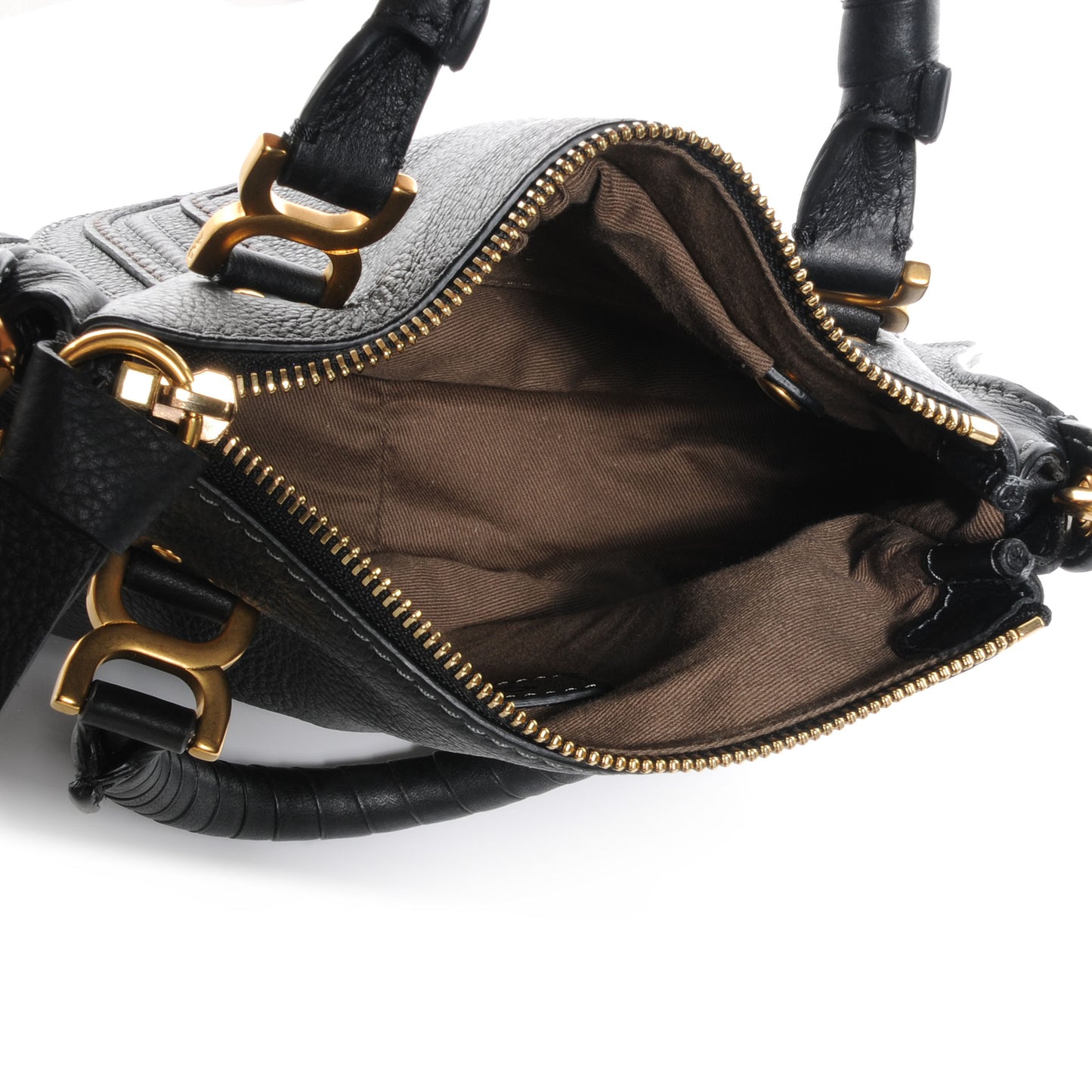 Calfskin Mini Marcie Satchel Black